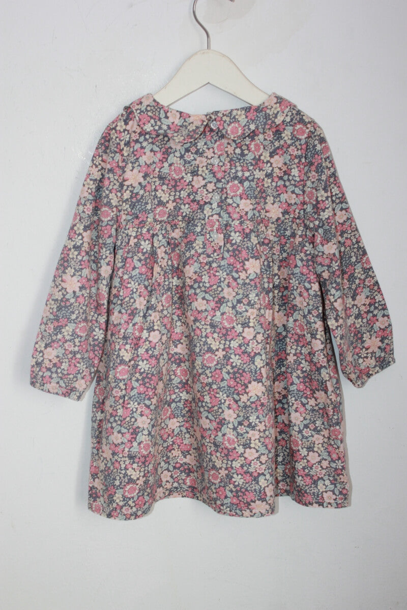 tweedehands katoenen liberty jurk in multicolour met lange mouwen van eden et victor in maat 104