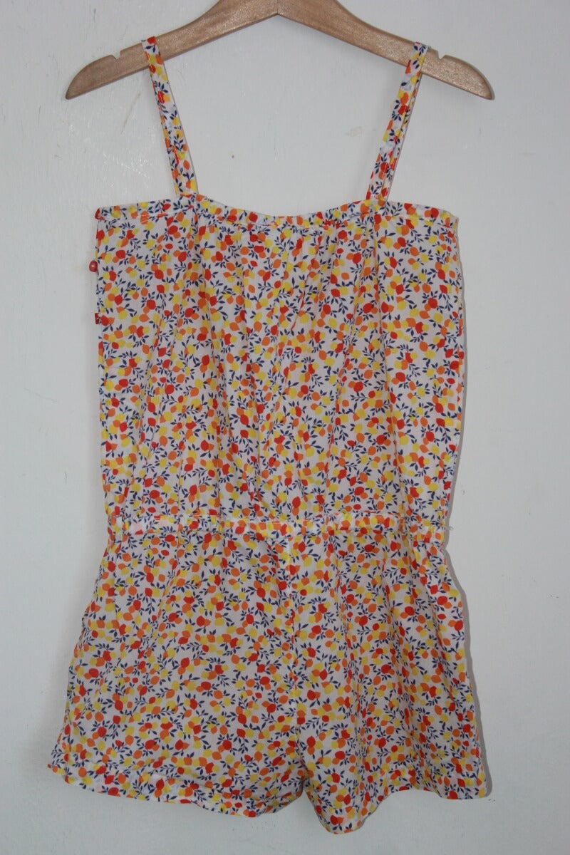 tweedehands zomerse katoenen korte jumpsuit in multicolour, maat 122 voor een meisje van jacadi