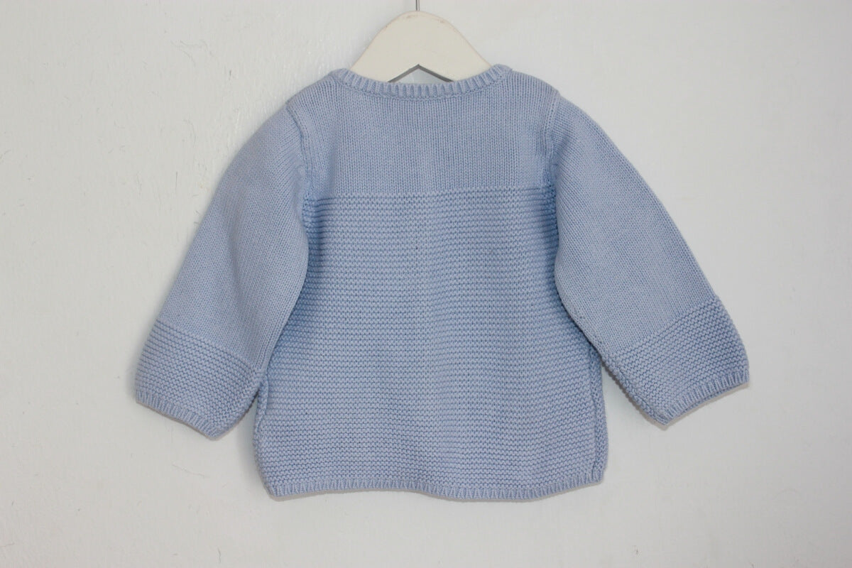 tweedehands unisex lichtblauw vest in maat 68 voor een baby van jacadi