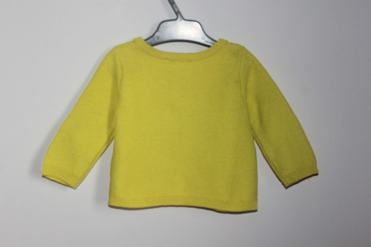 Preloved geel vestje in maat 62 voor een baby meisje van Jacadi