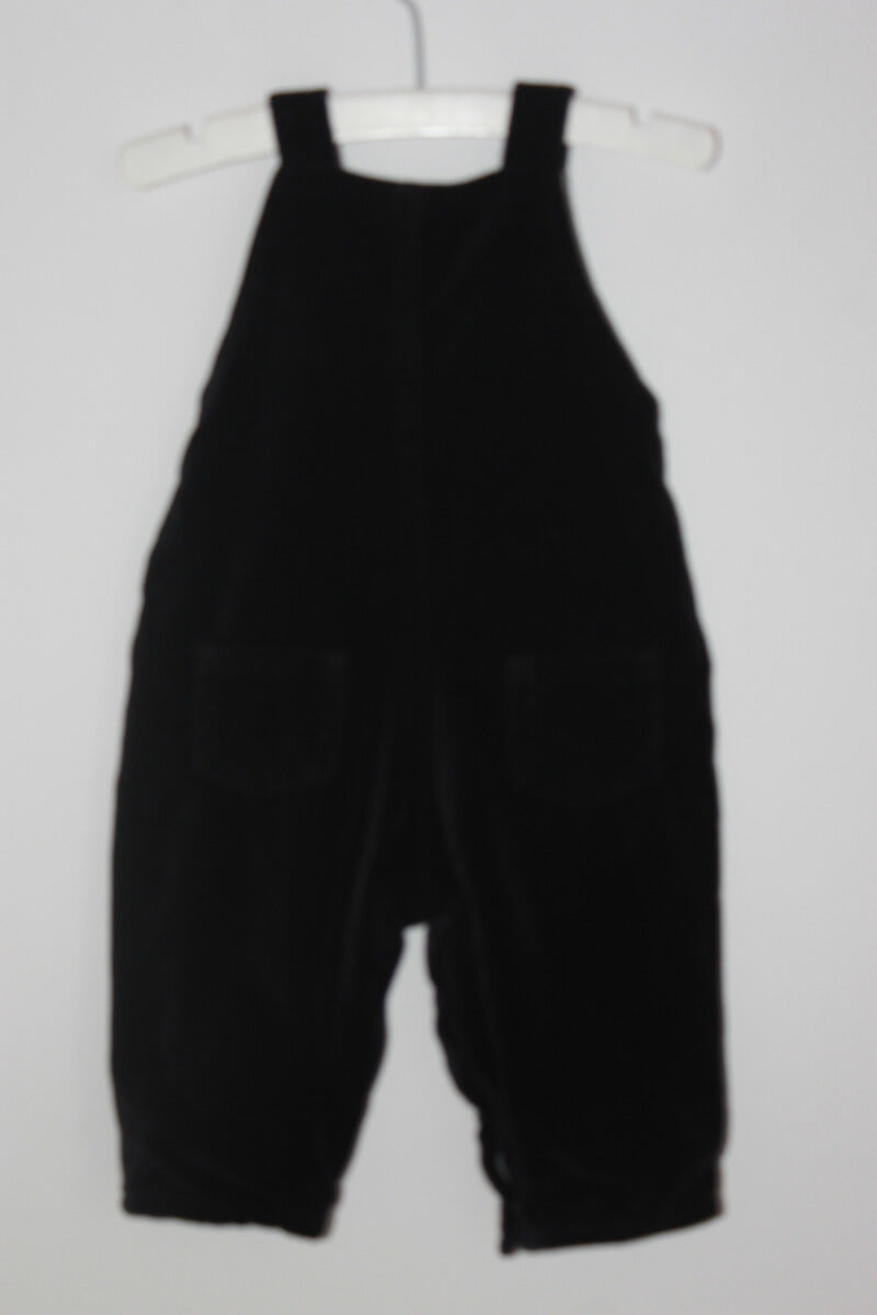 tweedehands zwarte fluwelen unisex salopette in maat 68 van boutchou