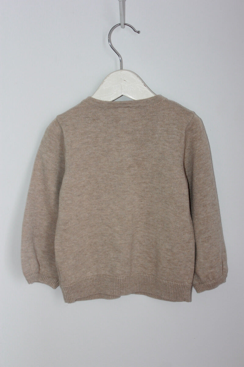 tweedehands katoenen beige vestje in maat 74 voor een baby meisje van H&M