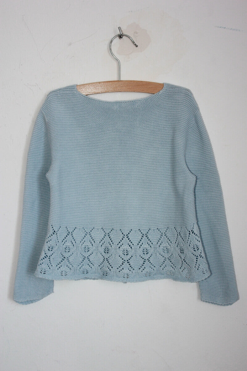 tweedehands katoenen lichtblauw vest voor een meisje in maat 104 van lola palacios