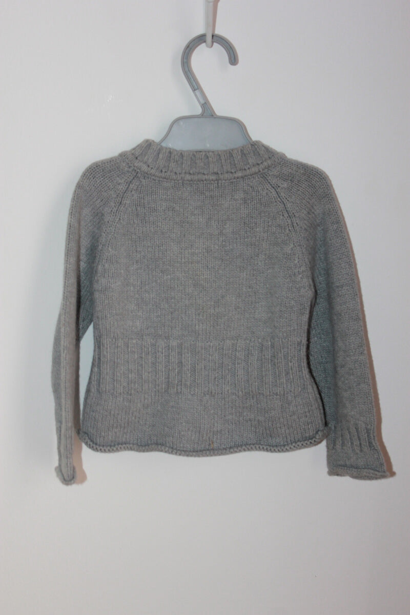 preloved grijs katoenen vestje in maat 74 van mila blue voor een baby meisje