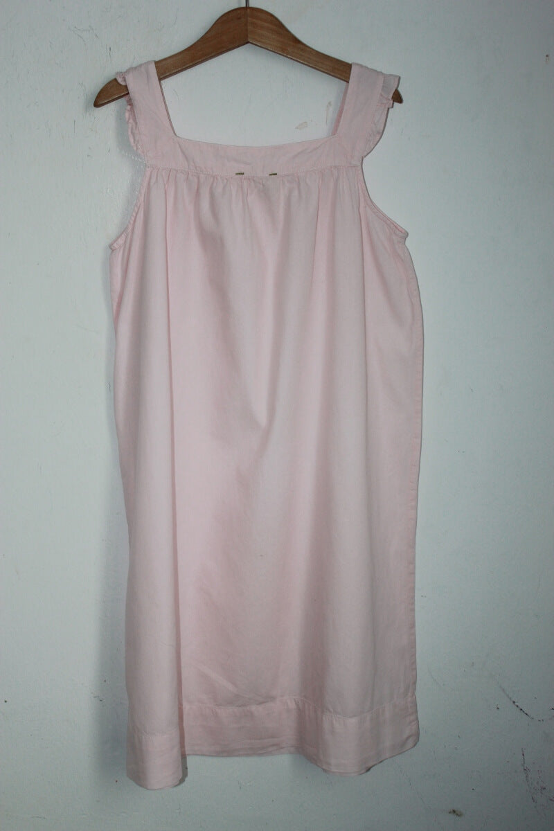 tweedehands zomerse katoenen mouwloze roze jurk van monoprix in maat 152