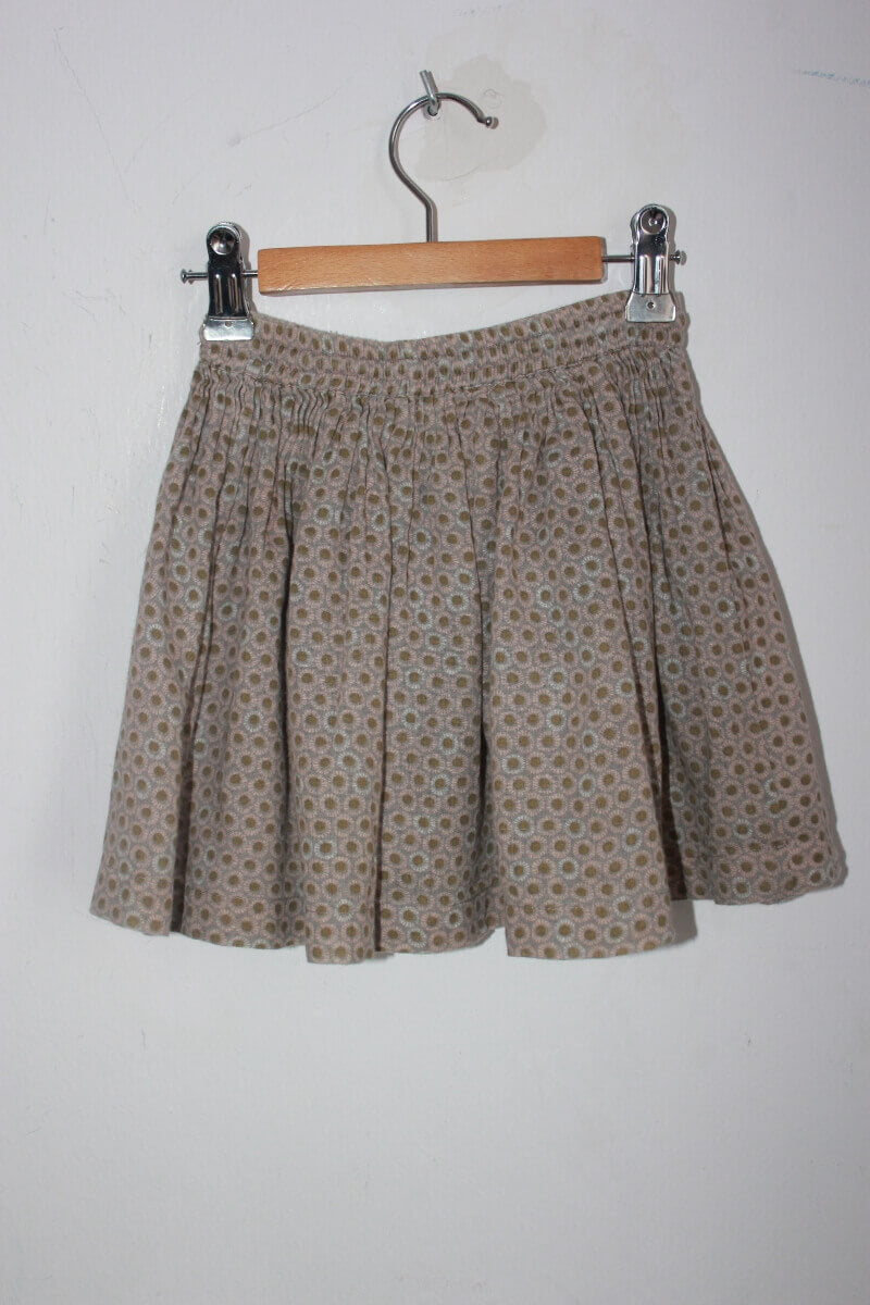 tweedehands gebloemd katoenen rokje in multicolour, maat 110 van monoprix