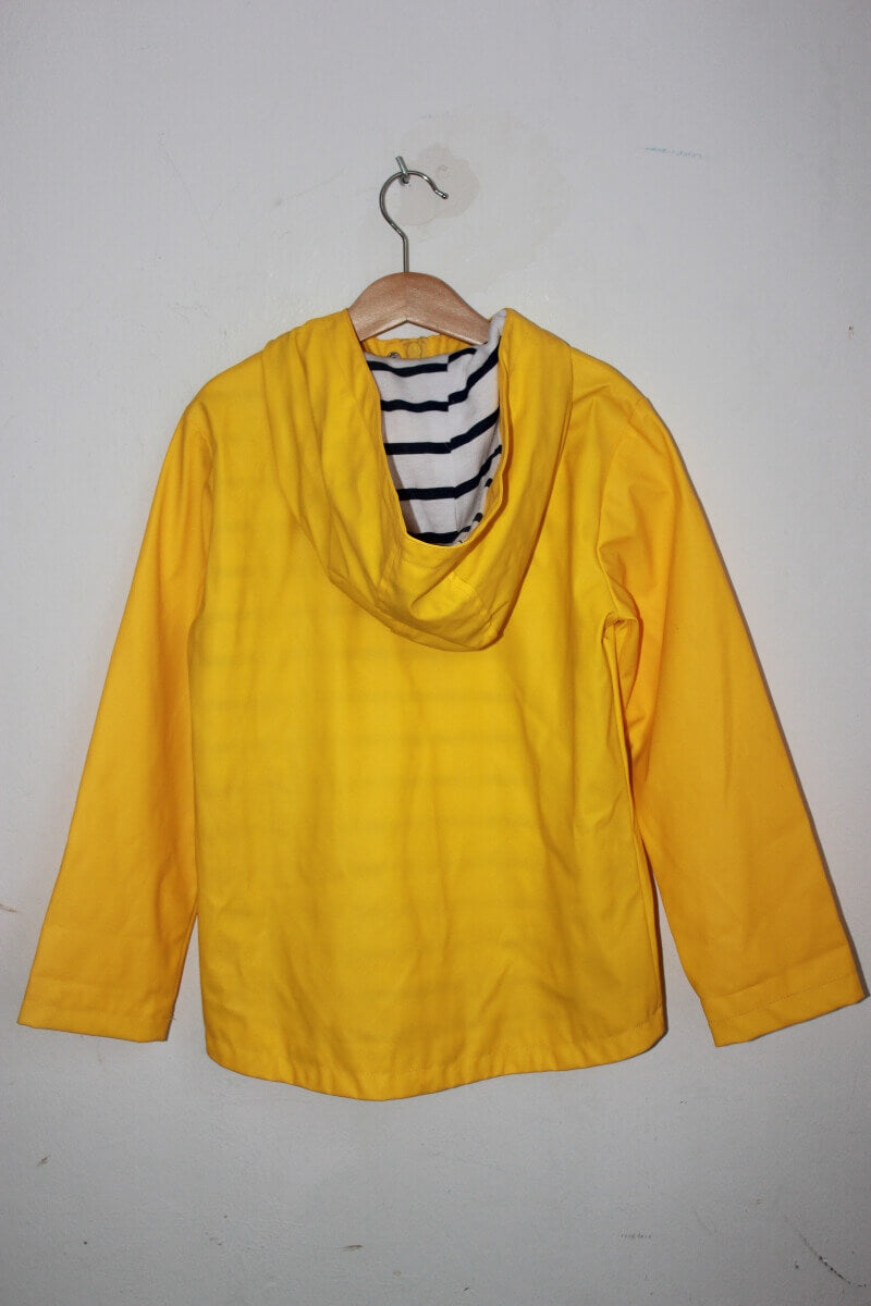 tweedehands gele unisex regenjas met capuchon in maat 128 van fitsme