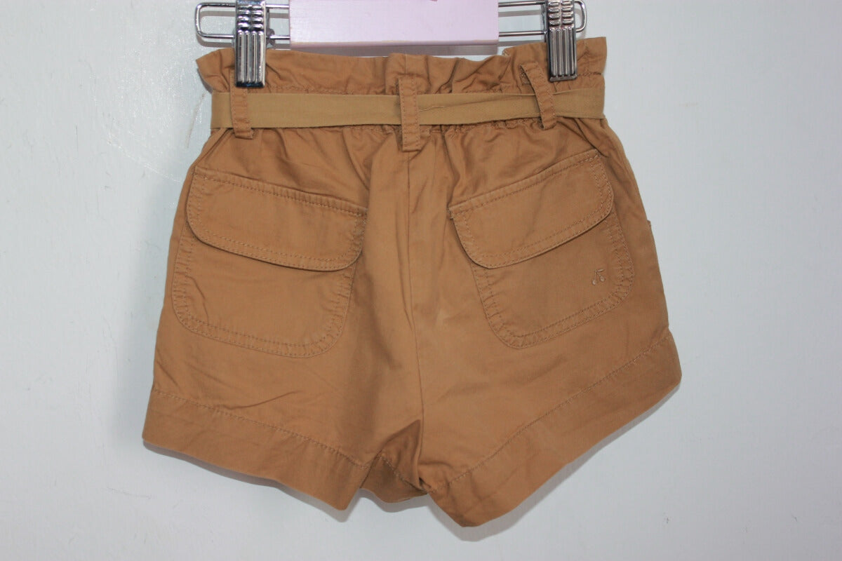 tweedehands katoenen zomerse korte broek in de kleur camel van bonpoint, maat 92-98 voor een meisje