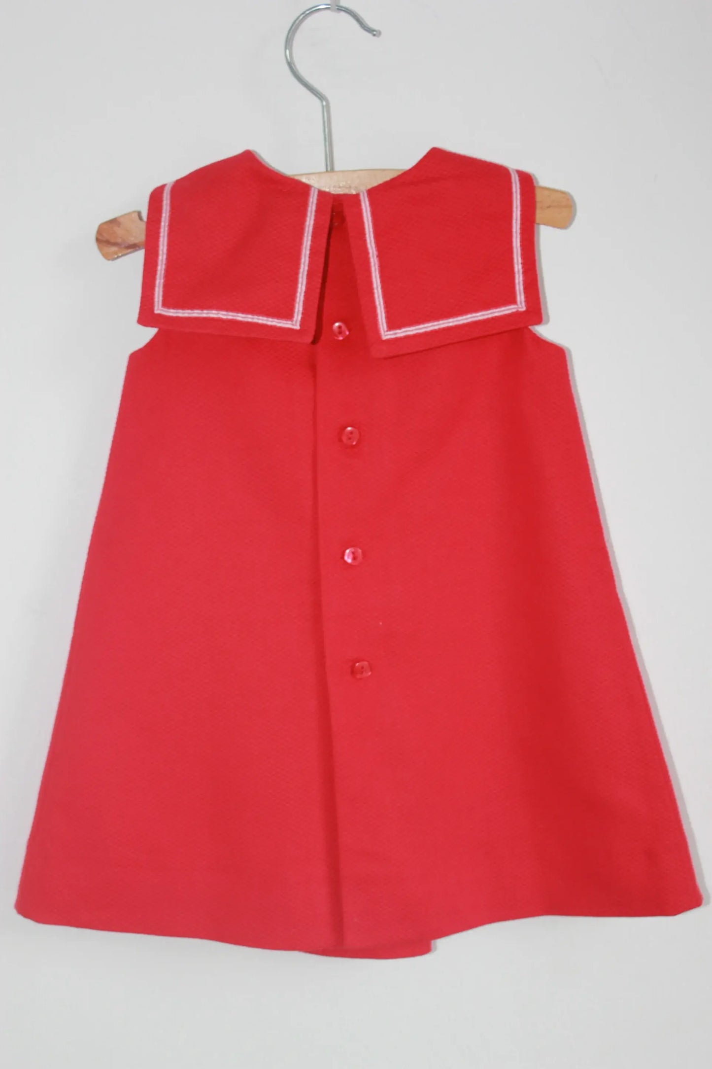 tweedehands-zomerse-rood-witte-matrozenjurk-zonder-mouwen-maat-74-baby-meisje-zara