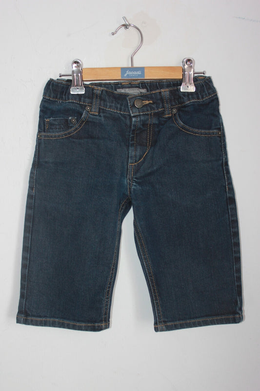 tweedehands blauwe denim korte broek van bonpoint in maat 122-128