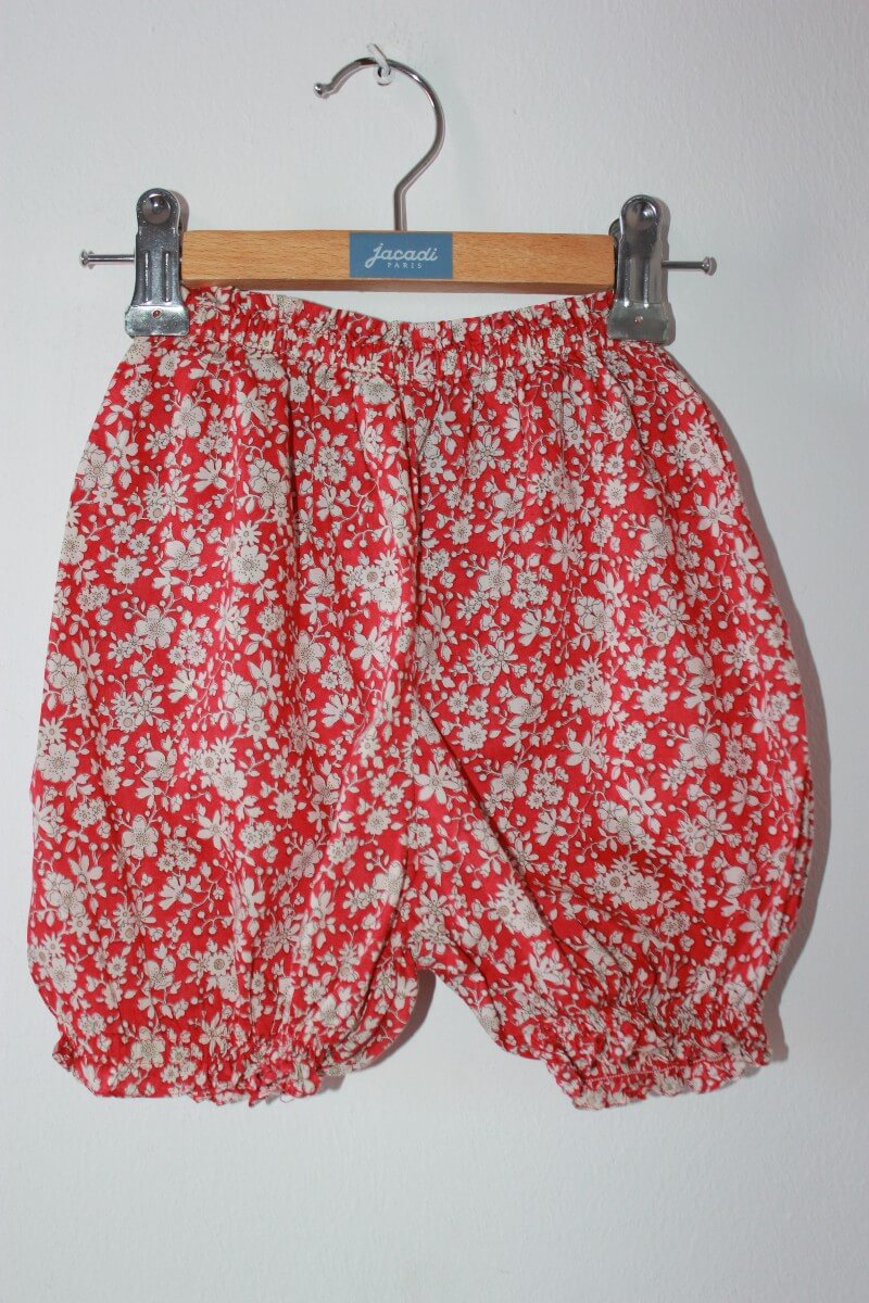 preloved katoenen zomerse liberty zonnehoed en korte broek in multicolour van bonton in maat 68 voor een baby meisje