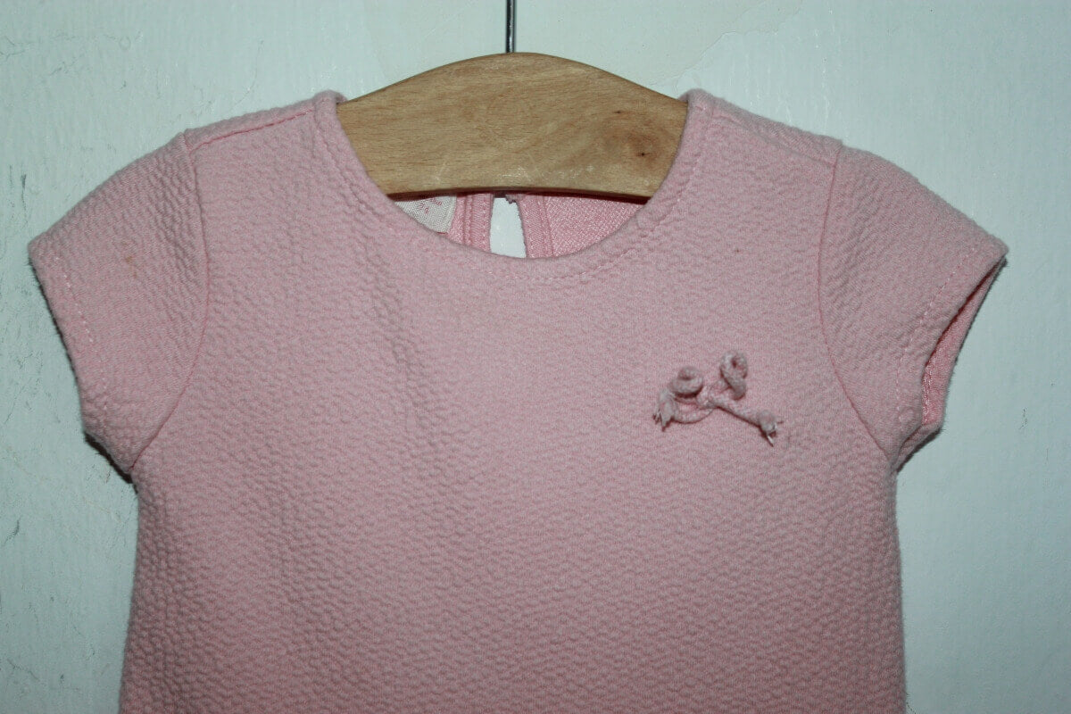 tweedehands zomerse roze jurk met korte mouwen in maat 68 van zara