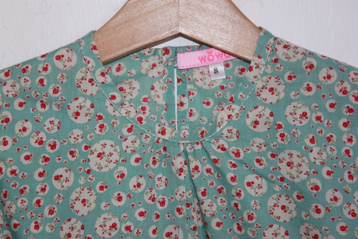 tweedehands katoenen liberty blouse in multicolour met lange mouwen in maat 128 voor een meisje van wowo paris