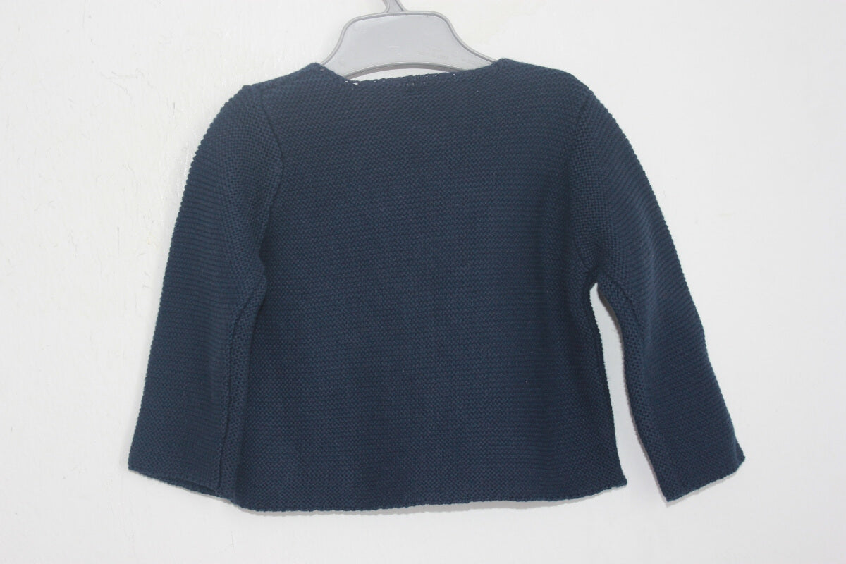 tweedehands unisex katoenen donkerblauw vestje in maat 68 van tex