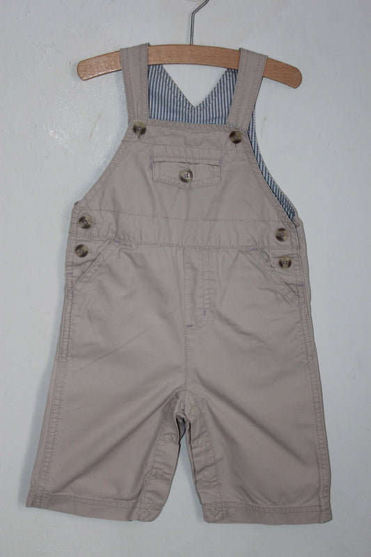 tweedehands beige salopette of tuinbroek in maat 74 voor een baby jongen van jacadi