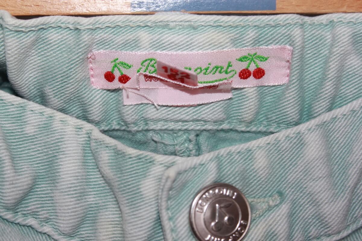tweedehands lichtgroene korte broek van bonpoint in maat 152 voor een meisje