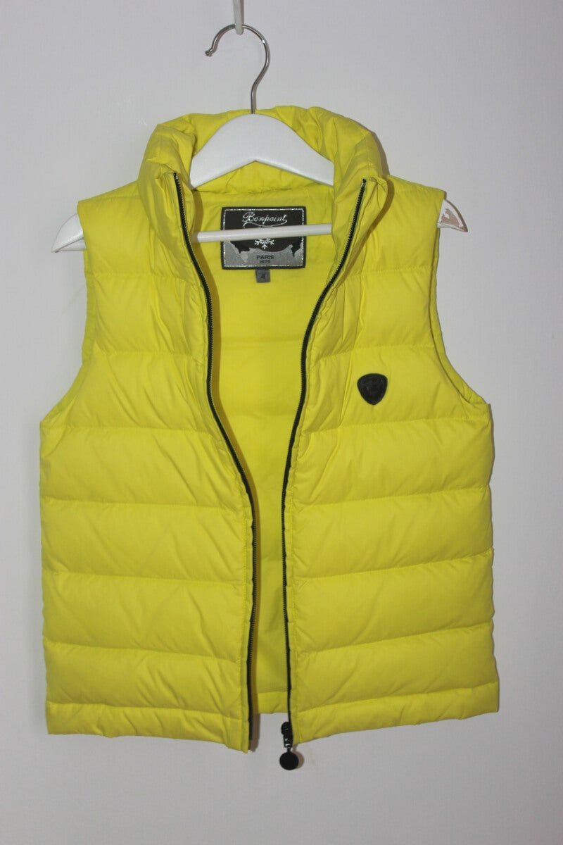 tweedehands gele bodywarmer van bonpoint voor een jongen in maat 104