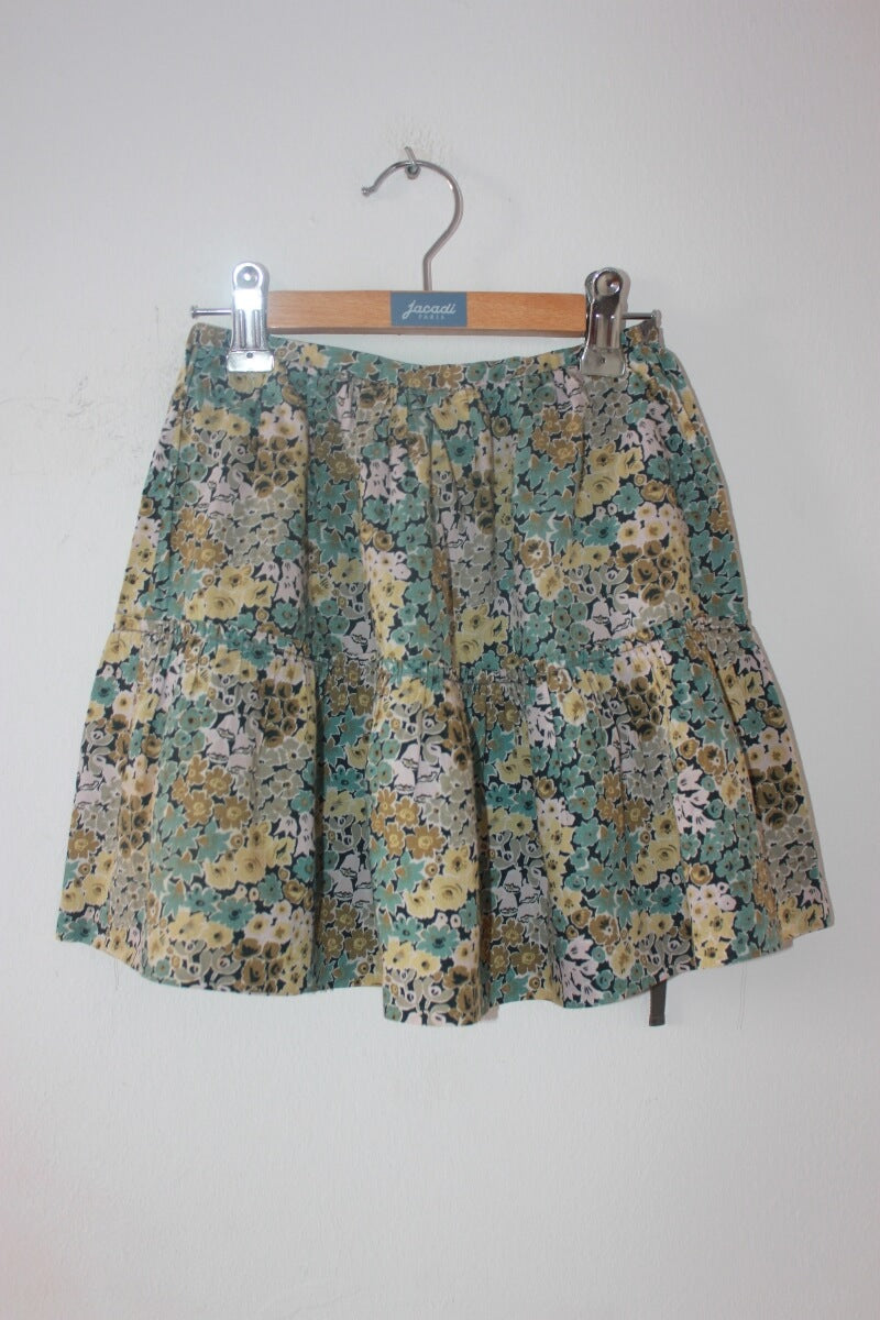 tweedehands katoenen liberty rok in multicolour van bonpoint, maat 134-140