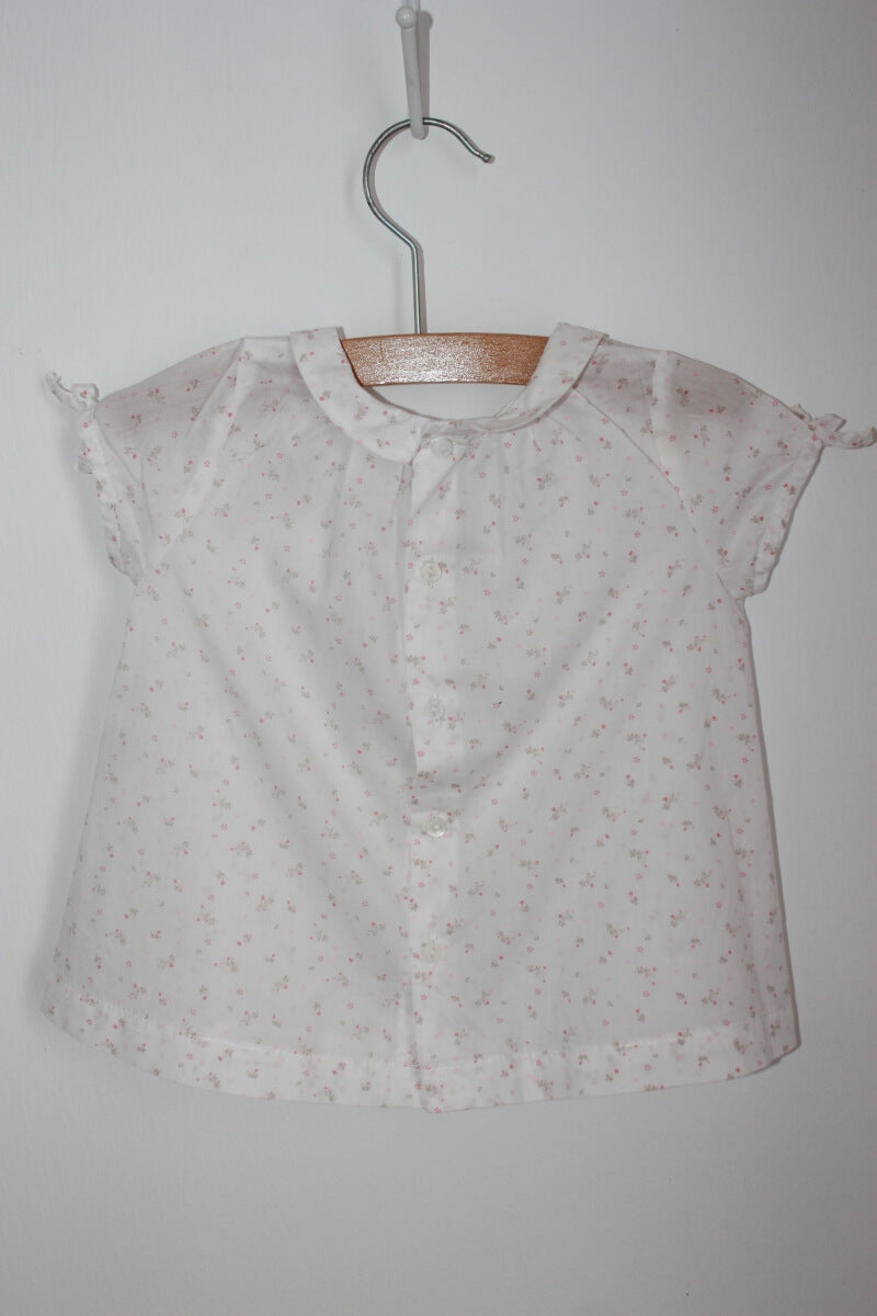 tweedehands zomerse witte gebloemde blouse maat 68 natalys