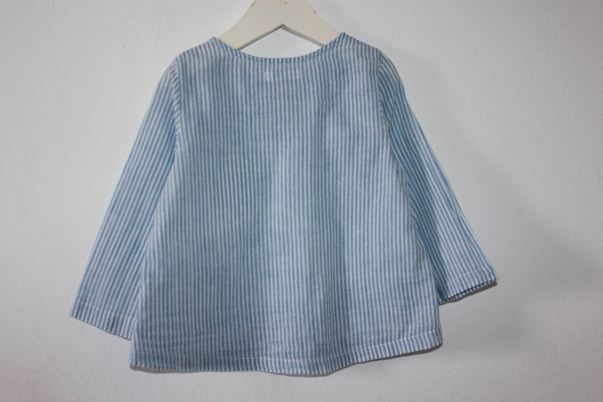 tweedehands-blauw-wit-gestreepte-pyama-maat-80-baby-jongen-bout'chou