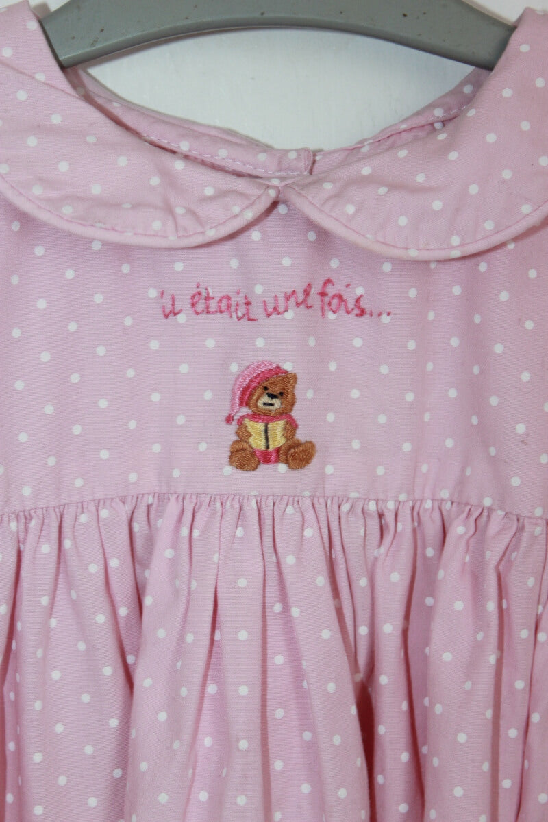 tweedehands katoenen roze nachthemd  met lange mouwen in maat 98 van acanthe