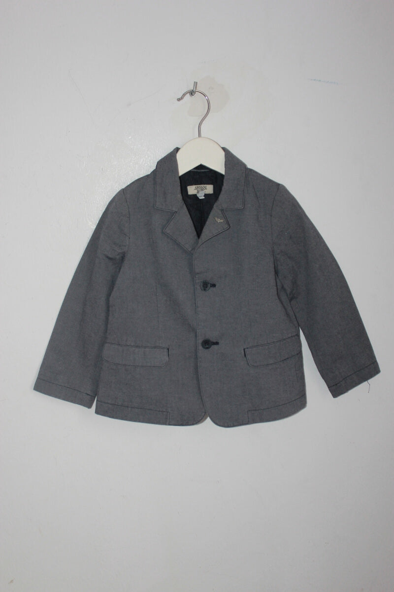tweedehands katoenen blauwe blazer in maat 92 voor een jongen van armani