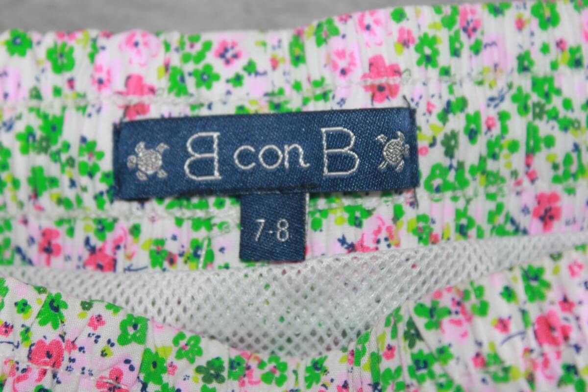 tweedehands unisex katoenen gebloemde zwemshort in multicolour van b con b in maat 7-8 jaar