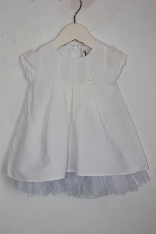 tweedehands witte zomerse jurk met korte mouwen in maat 62 van berlingot