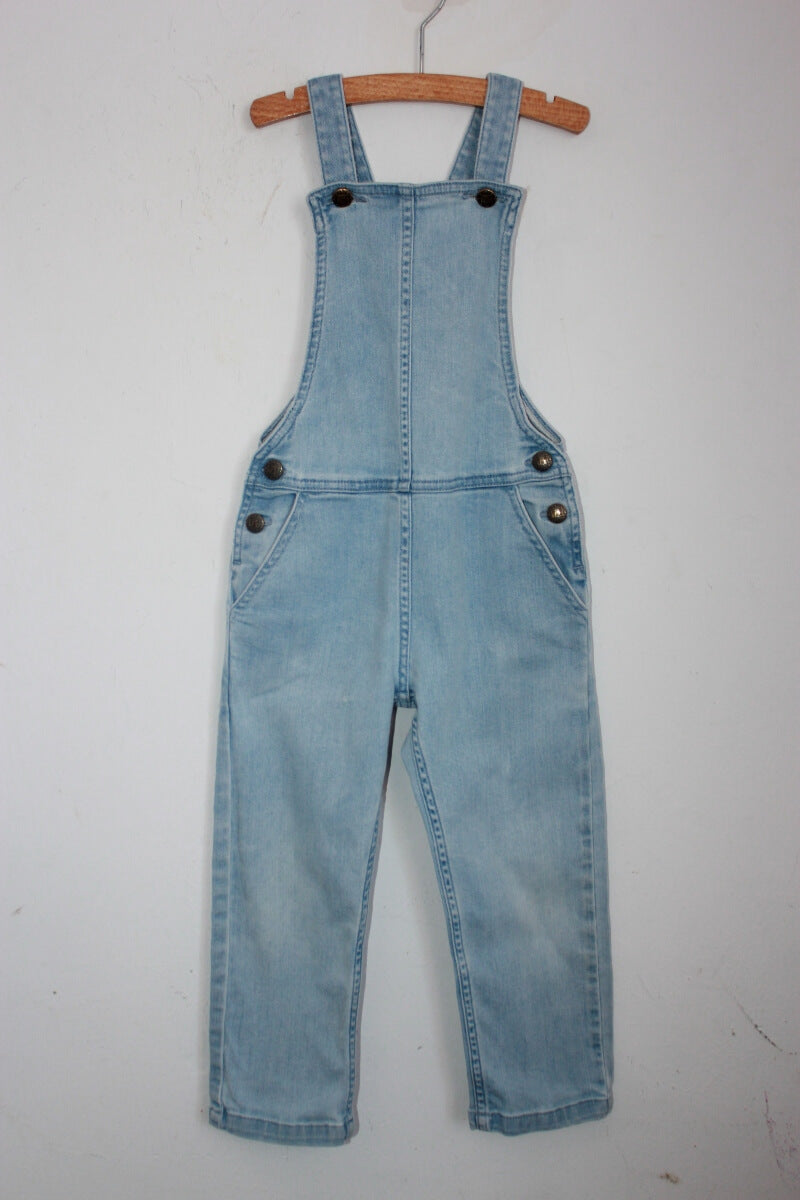 tweedehands denim salopette maat 110 bonton
