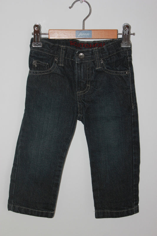 tweedehands unisex katoenen rechte jeans in maat 80 van bout'chou