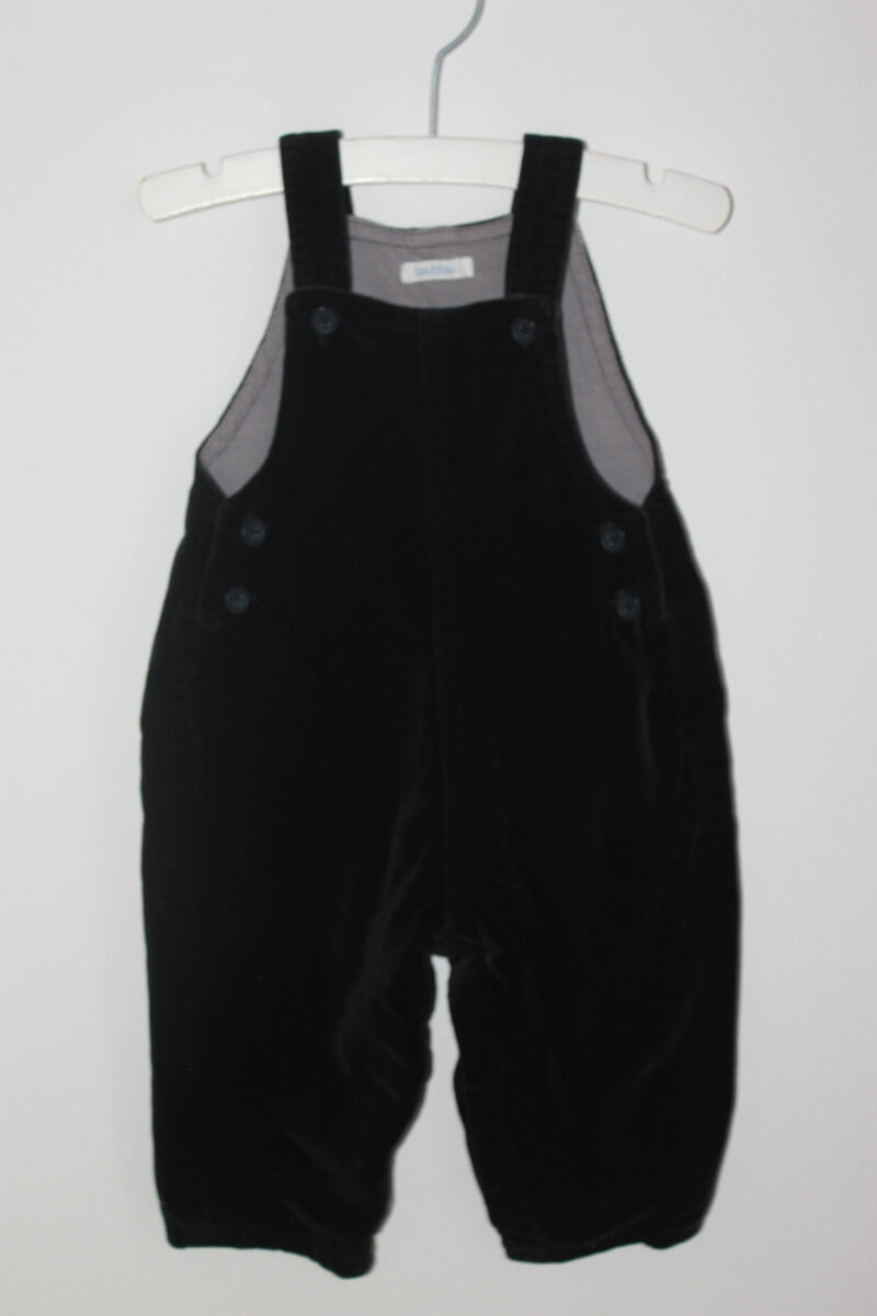 tweedehands zwarte fluwelen unisex salopette in maat 68 van boutchou