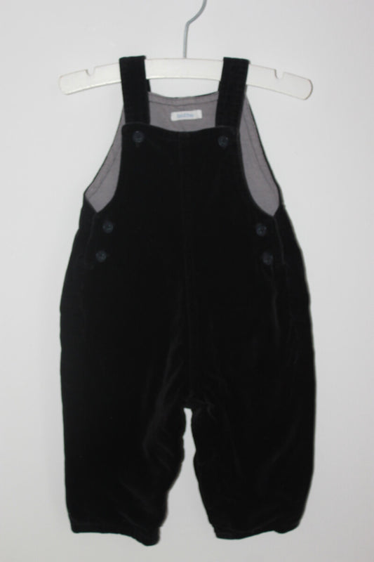 tweedehands zwarte fluwelen unisex salopette in maat 68 van boutchou