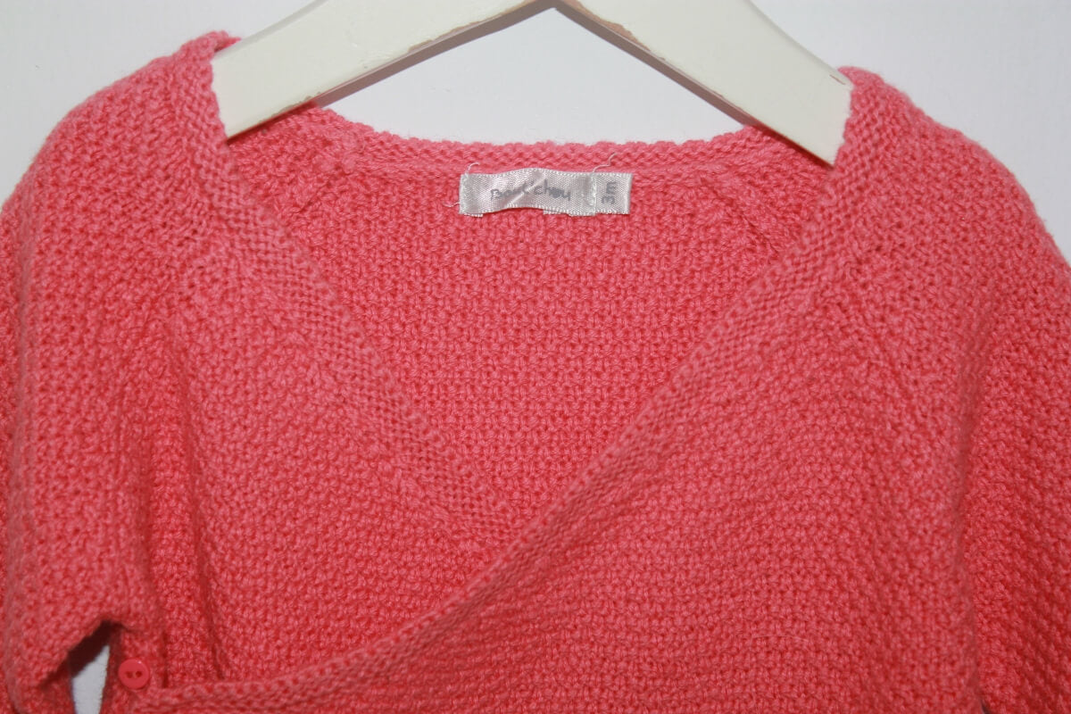 tweedehands koraalroze wikkelvestje in maat 62 van boutchou