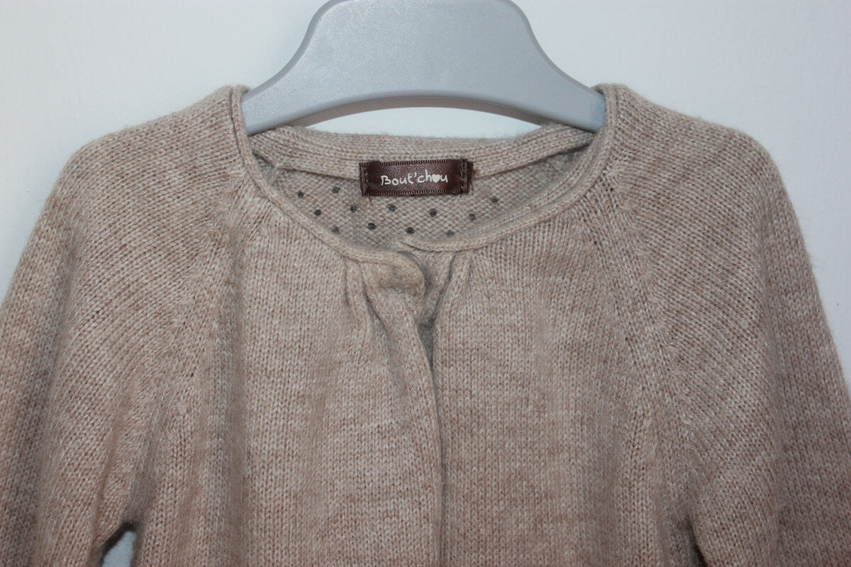tweedehands winters beige vestje in maat 74 van boutchou voor een baby meisje