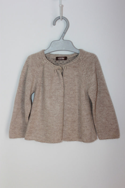 tweedehands winters beige vestje in maat 74 van boutchou voor een baby meisje