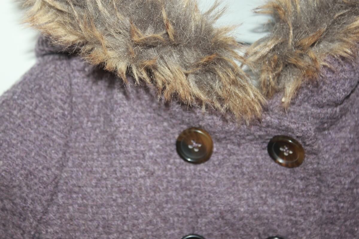 tweedehands mauve jas capuchon maat 56 baby meisje cocoon