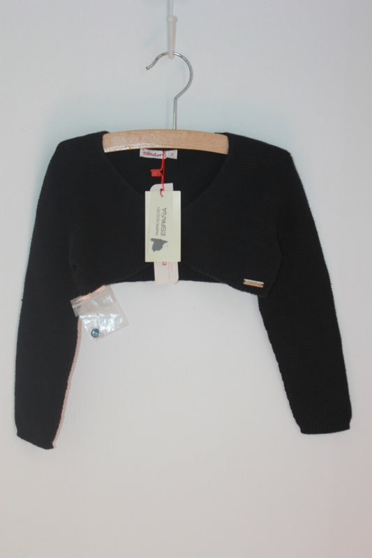 tweedehands katoenen zwart bolero vestje in maat 92 voor een meisje van condor