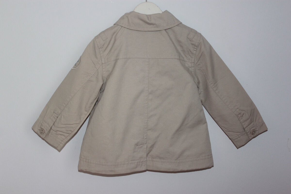 tweedehands beige trenchcoat in maat 68 voor een baby jongen van cyrillus