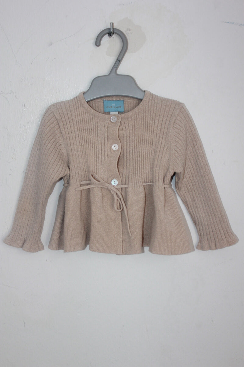 tweedehands beige vest in maat 68 voor een baby meisje van cyrillus