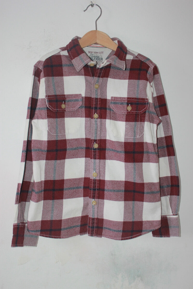 tweedehands-geruit-overhemd-maat-140-lange-mouwen-tommy-hilfiger-jongen
