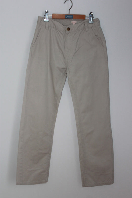 tweedehands beige lange broek in maat 134-140 van gocco voor een jongen 