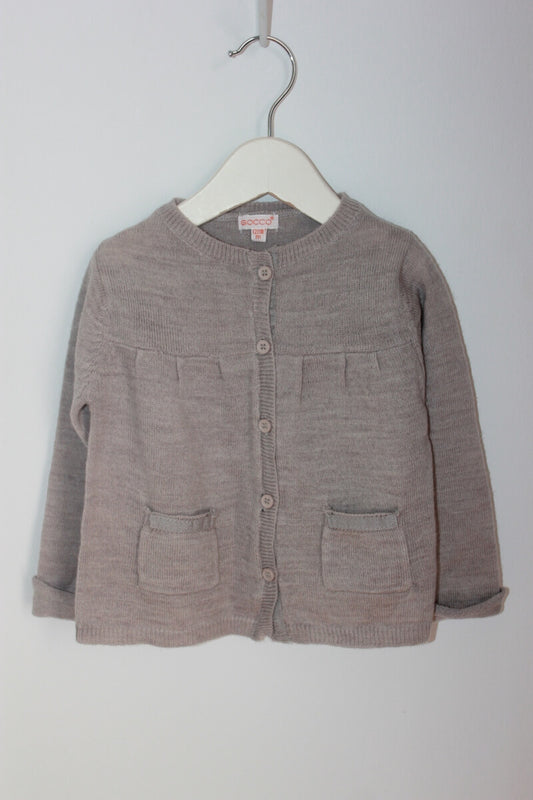 tweedehands beige gocco vest in maat 80 voor een baby meisje