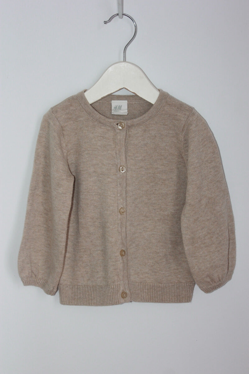 tweedehands katoenen beige vestje in maat 74 voor een baby meisje van H&M