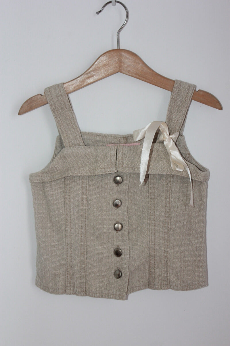 tweedehands zomerse beige top in maat 104 voor een meisje van i pinco pallino