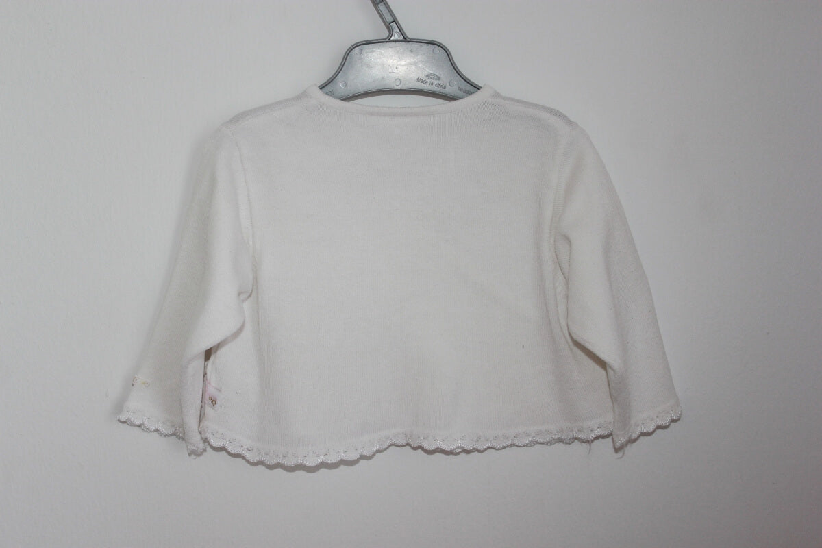 tweedehands wit vestje in maat 62 voor een baby meisje van la petite ourse