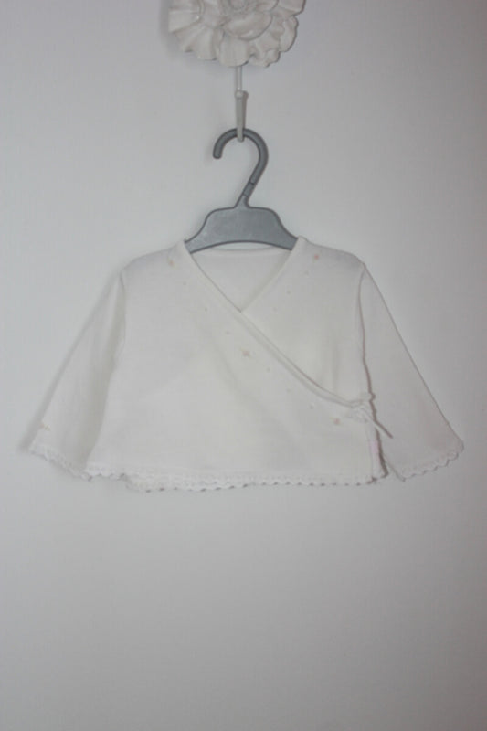 tweedehands wit vestje in maat 62 voor een baby meisje van la petite ourse