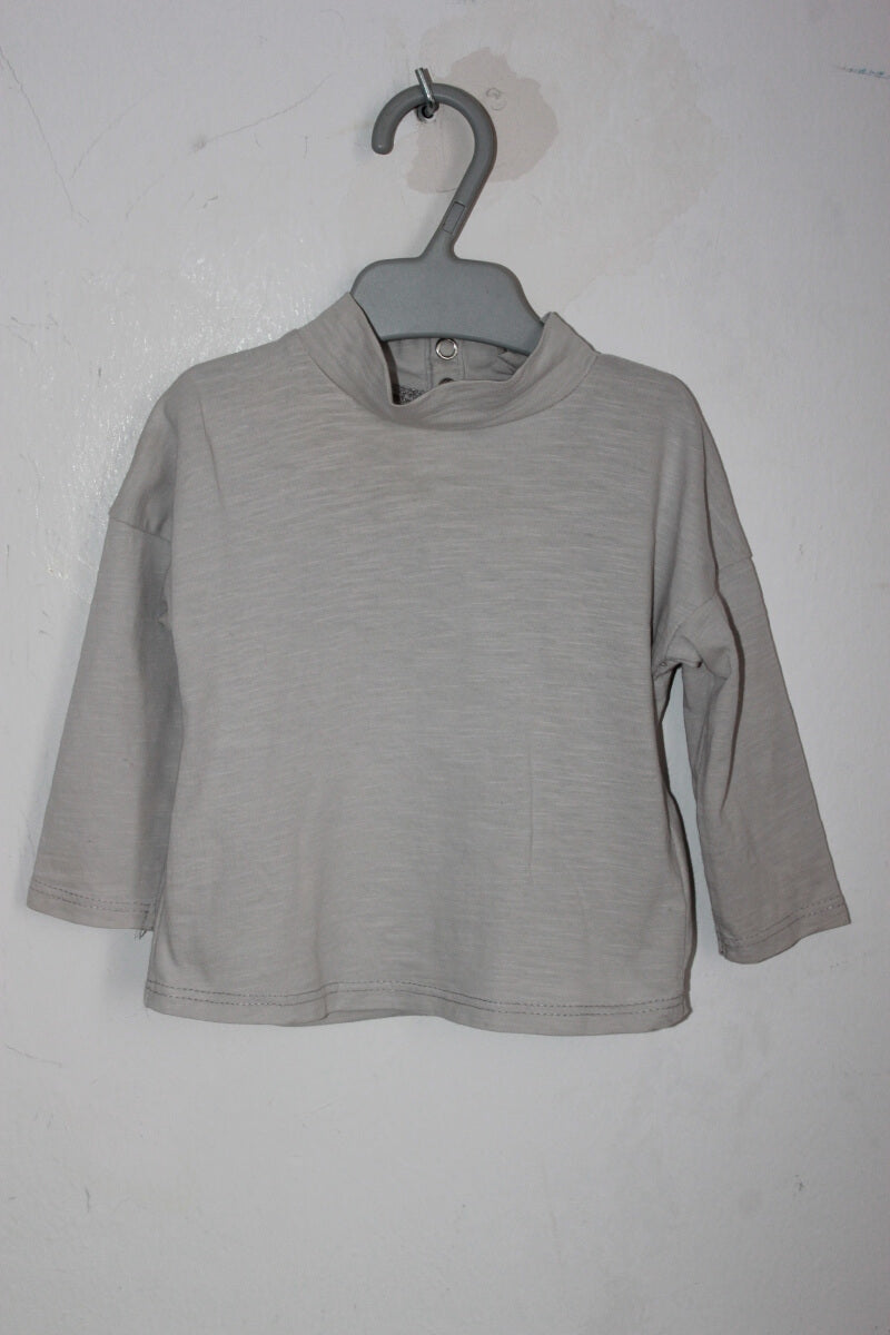 tweedehands katoenen unisex grijze longsleeve in maat 68 van lily & the funky boys