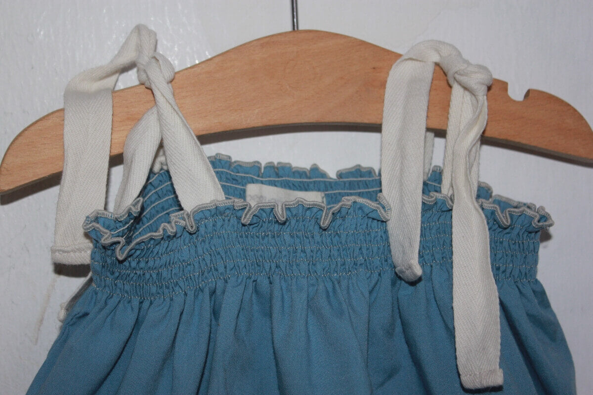 tweedehands katoenen zomers blauw setje in maat 74  voor een baby meisje van mi pequeno lucas