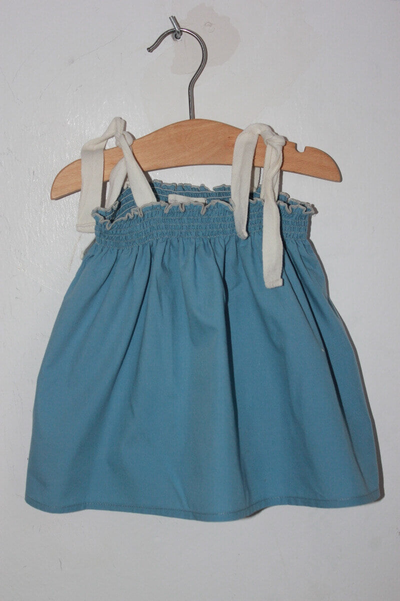 tweedehands katoenen zomers blauw setje in maat 74  voor een baby meisje van mi pequeno lucas