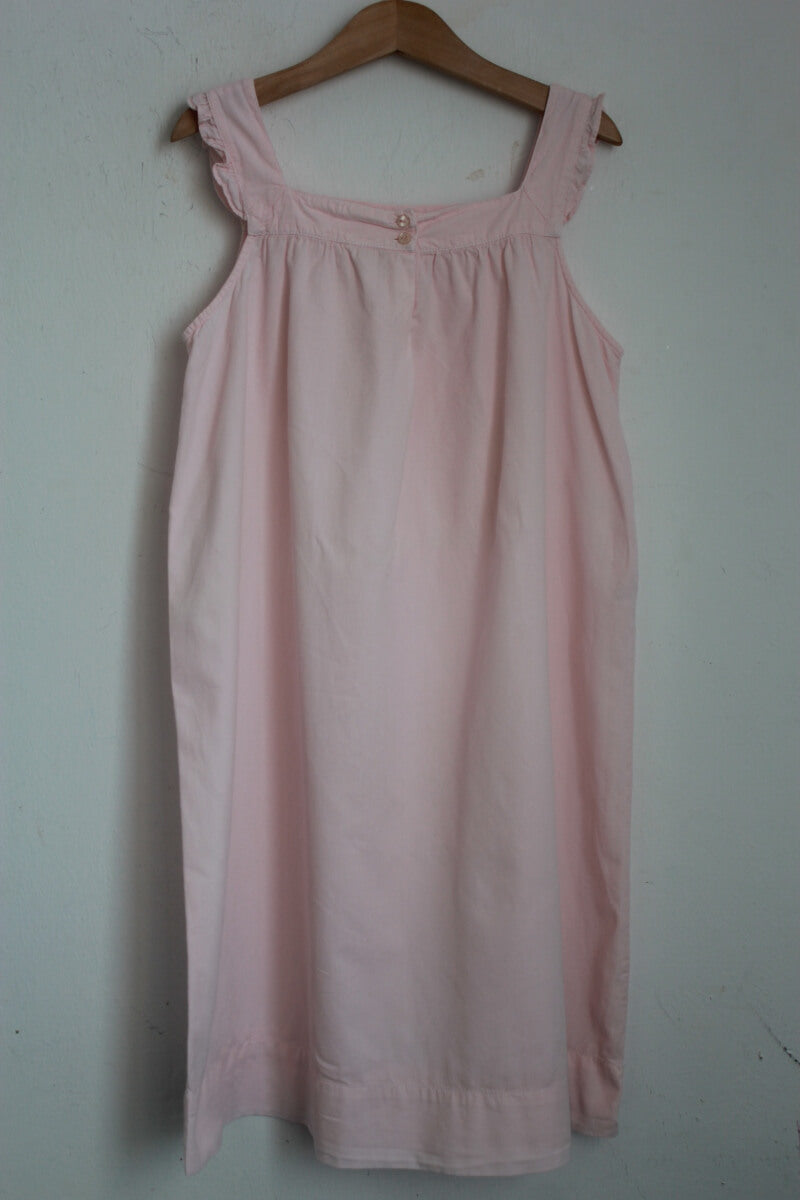 tweedehands zomerse katoenen mouwloze roze  jurk van monoprix in maat 152